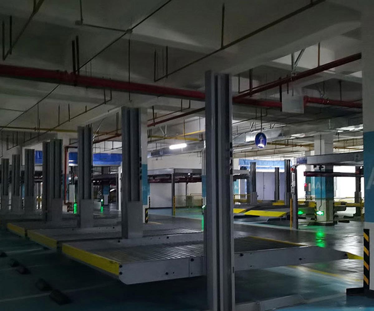新津兩層簡易升降機械停車設備改造