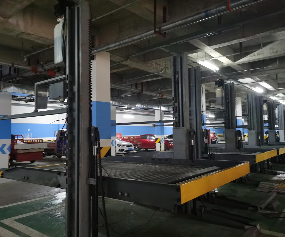 石棉地下室雙柱簡易升降類機械立體停車設備