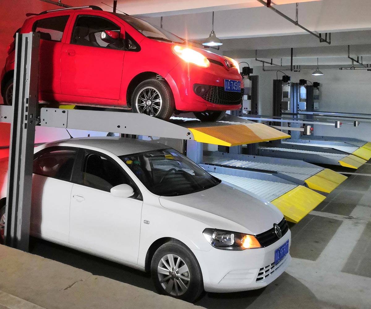 廣漢地下室兩層升降式立體車庫停車設備